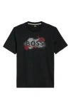 Hugo Boss Thompson Embossed Logo Graphic T-shirt In Black