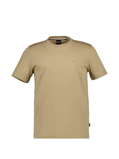 Hugo Boss Thompson Logo-detail T-shirt In Brown