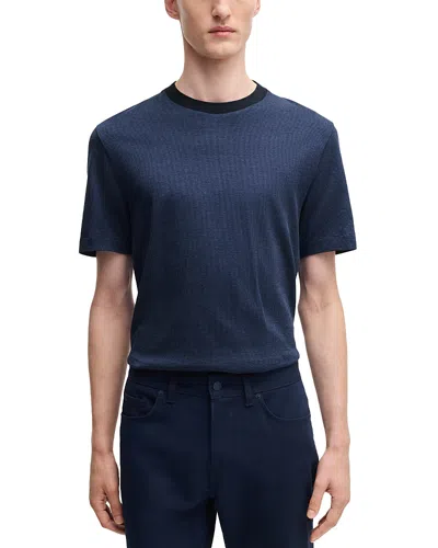 Hugo Boss Thompson Short Sleeve Tee In Dark Blue