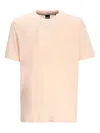 Hugo Boss Thompson Logo Cotton T-shirt In Neutral