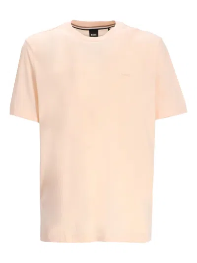 Hugo Boss Thompson Logo Cotton T-shirt In Open Orange