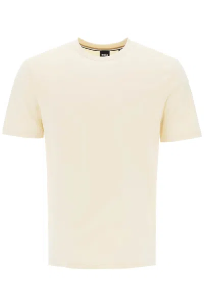 Hugo Boss Tiburt Cotton T-shirt In Open White