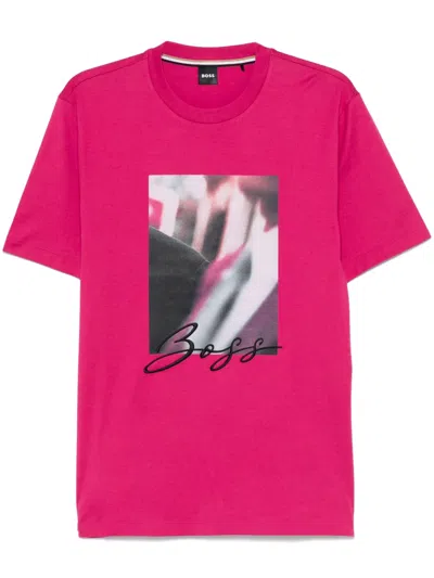 Hugo Boss Thompson T-shirt In Pink