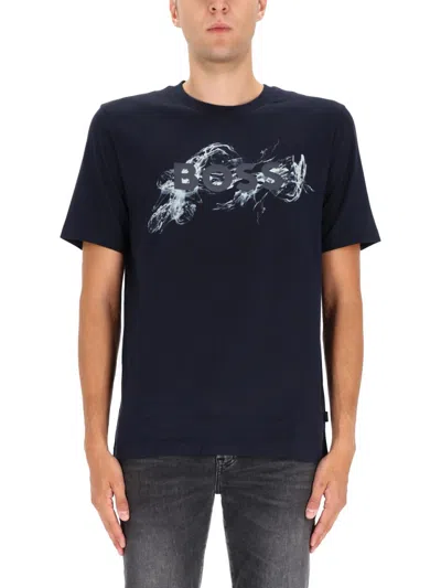 HUGO BOSS THOMPSON T-SHIRT WITH PRINT