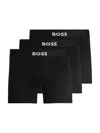 Hugo Boss Boss Underwear 3 Pack Long Boxer Briefs In Black