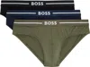 HUGO BOSS THREE-PACK MULTICOLOR LOGO BRIEFS