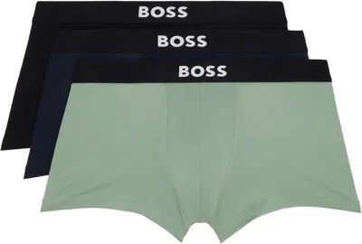 Hugo Boss Three-pack Multicolor Stretch-cotton Boxer Briefs