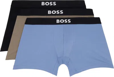 Hugo Boss Three-pack Multicolor Stretch Cotton Boxer Briefs