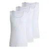 Hugo Boss Three-pack Of Cotton Tank Tops With Embroidered Logos In White
