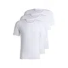 Hugo Boss Three-pack Of Logo-embroidered T-shirts In Cotton In White