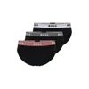 Hugo Boss Three-pack Of Regular-rise Stretch-cotton Briefs In Black