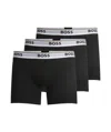 HUGO BOSS LOGO-WAISTBAND JERSEY BOXERS (PACK OF THREE)