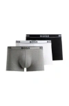 Hugo Boss Three-pack Of Stretch-cotton Trunks With Logo Waistbands Men's Underwear And Nightwear Size Xl In Assorted-pre-pack