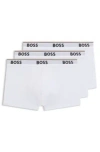 Hugo Boss Boss Underwear 3 Pack Trunks White In White