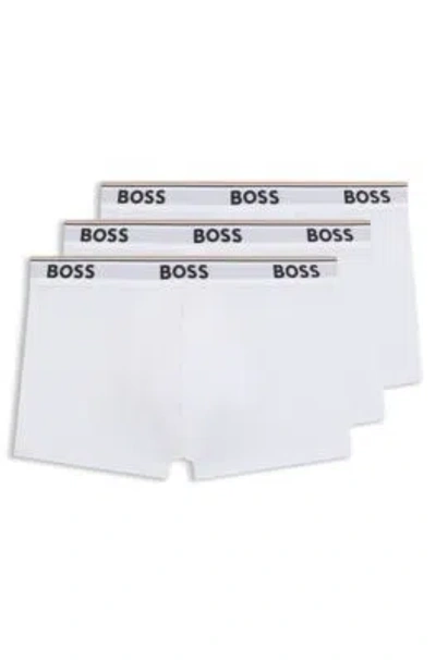Hugo Boss Boss Underwear 3 Pack Trunks White