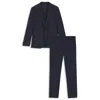 Hugo Boss Three-piece Extra-slim-fit Suit In Checked Fabric In Blue