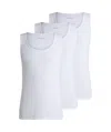 Hugo Boss Three-pack Of Cotton Tank Tops With Embroidered Logos In White