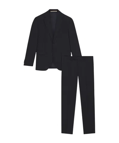 Hugo Boss Three-piece Single-breasted Suit In Blue
