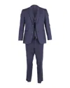Hugo Boss Three-piece Suit Set In Navy Blue Wool