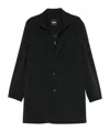 Hugo Boss Three-button Notched-lapels Coat In Black