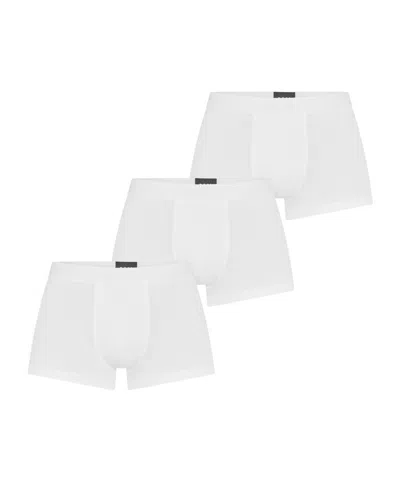 Hugo Boss Three-pack Of Logo-waistband Boxer Briefs In White