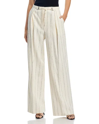 Hugo Boss Tiana Pants In Navy Pinstripe