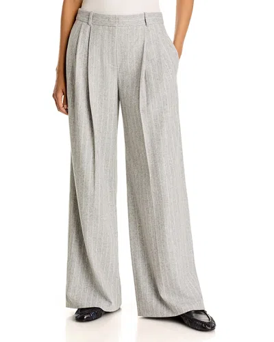 Hugo Boss Tiana Wide Leg Pleated Pants In Neutral
