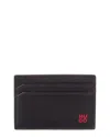 Hugo Boss Tibby Leather Card Holder In Black