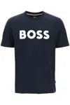 Hugo Boss Boss Sun Protection Logo T Shirt Navy In Dark Blue (blue)