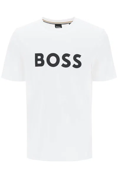 Hugo Boss White Logo Cotton T-shirt