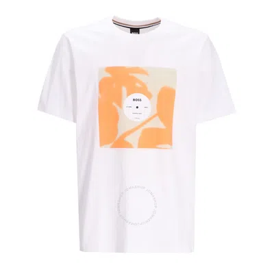 Hugo Boss Tiburt Graphic Print T-shirt In White