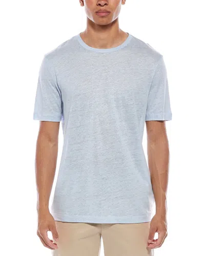Hugo Boss Tiburt Linen T-shirt In Blue