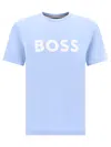 Hugo Boss Tiburt 354 Logo-print Cotton T-shirt In Blue