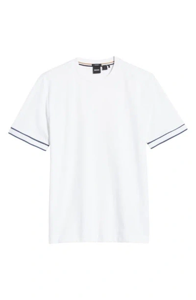 Hugo Boss Tiburt Tipped T-shirt In White
