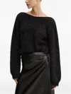 Hugo Boss Tie-back Sweater In Black