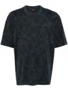 Hugo Boss Tie-dye Effect T-shirt In 蓝色