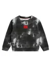 Hugo Boss Tie-dye Print Sweatshirt In Black