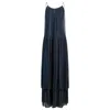 Hugo Boss Tiered Striped Dress With Silk In Multi