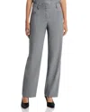 Hugo Boss Tilda Wool Straight Pants In Gray