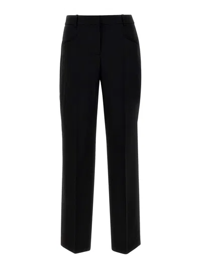 Hugo Boss Tilda9 Virgin Wool Trousers In Black