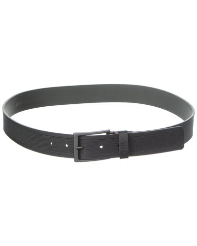 Hugo Boss Tillo All Leather Belt In Black