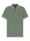 Hugo Boss Tipped-collar Polo Shirt In Green