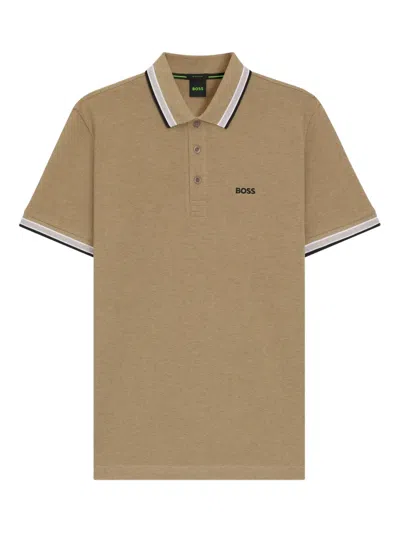 Hugo Boss Tipped-collar Polo Shirt In Multi