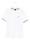 Hugo Boss Boss Taul Tipped Crewneck T-shirt In White