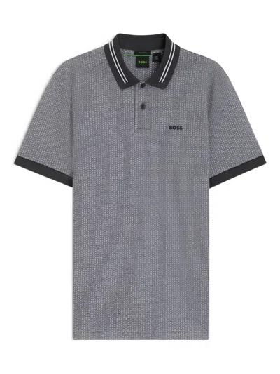 Hugo Boss Gemustertes Poloshirt In Gray
