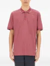 Hugo Boss Boss Silk-blend Pink Polo In Pink
