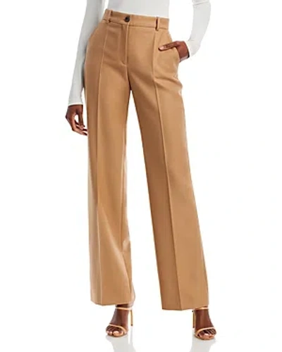 Hugo Boss Regular-fit Trousers In Virgin-wool Twill In Beige