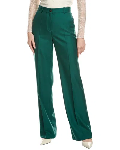 Hugo Boss Tireka Wool Trouser In Green