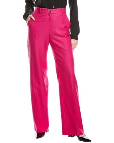 Hugo Boss Tireka Wool Trouser In Pink