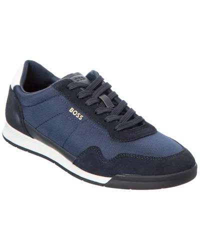 HUGO BOSS TITANIUM LEATHER SNEAKER